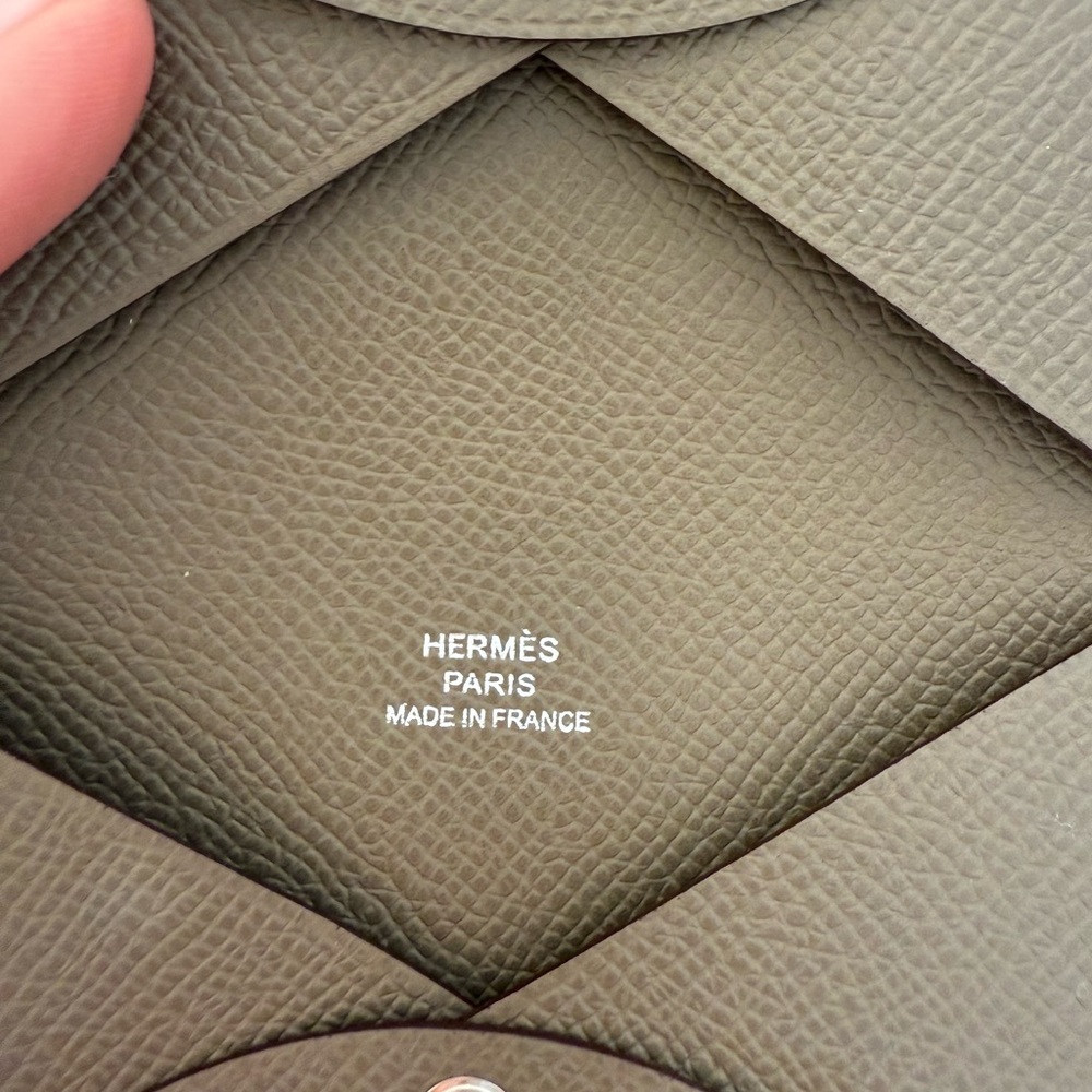 Hermes Brown Leather Envelope Wallet - Picture 3 of 5